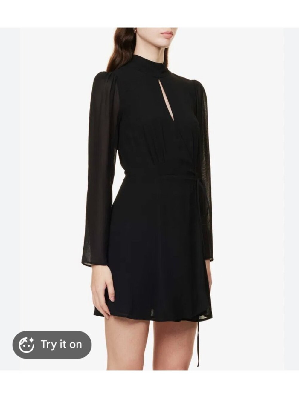 reformation ottessa cut-out crepe mini dress